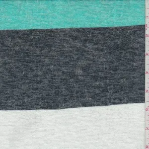 3 1/4 YD PC-Seafoam/Multi Stripe Sweater Knit Fabric