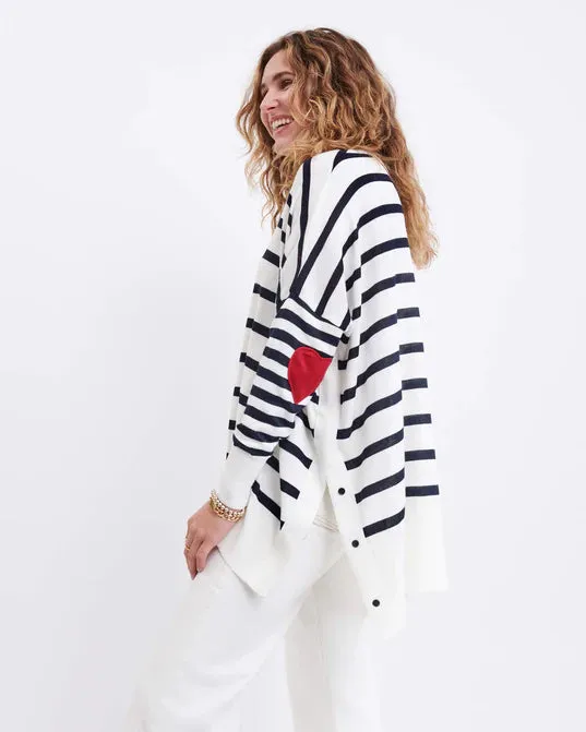 Amour Sweater in Striped Navy