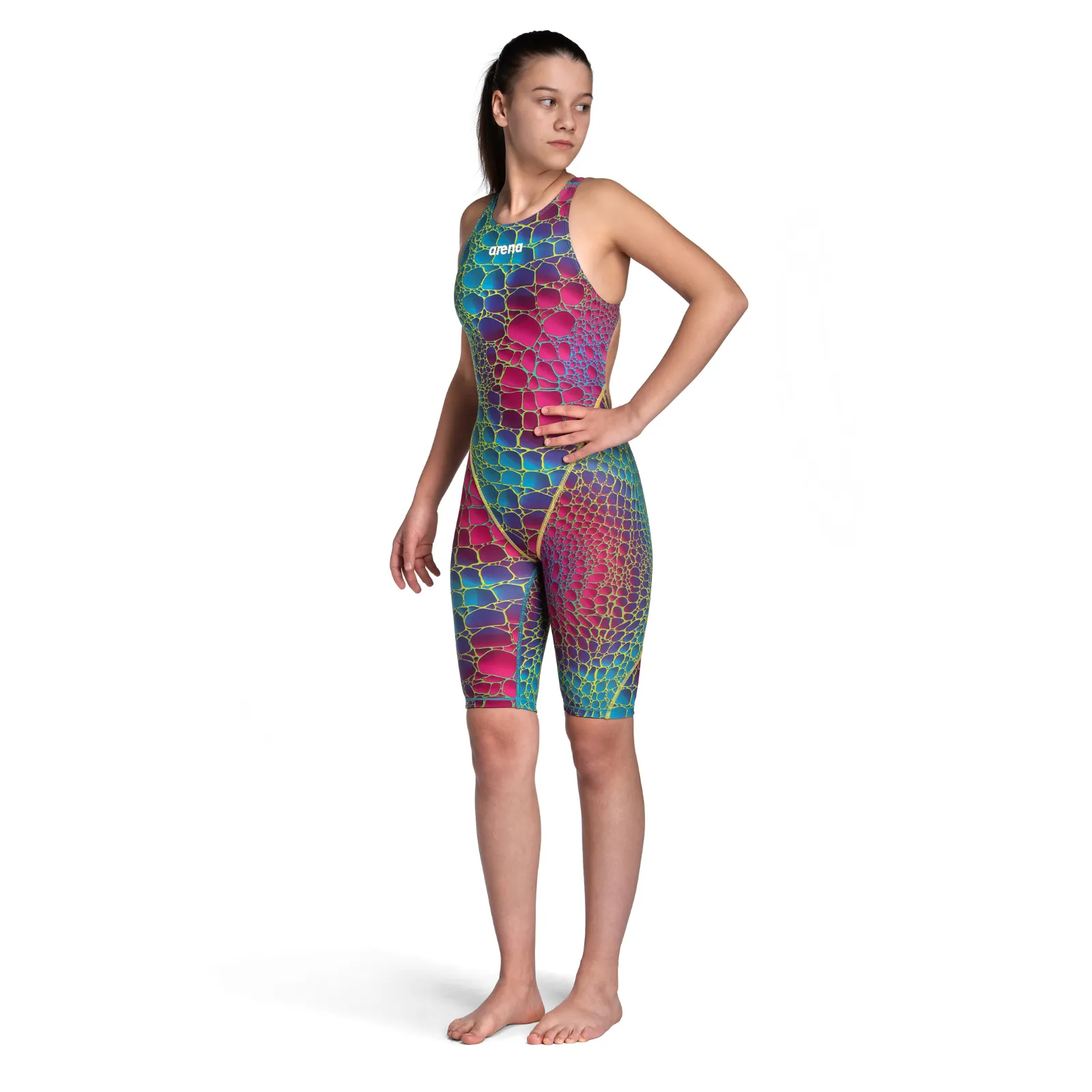 ARENA CAIMANO SPECIAL EDITION GIRLS' RACING SUIT POWERSKIN ST NEXT - AURORA CAYMAN