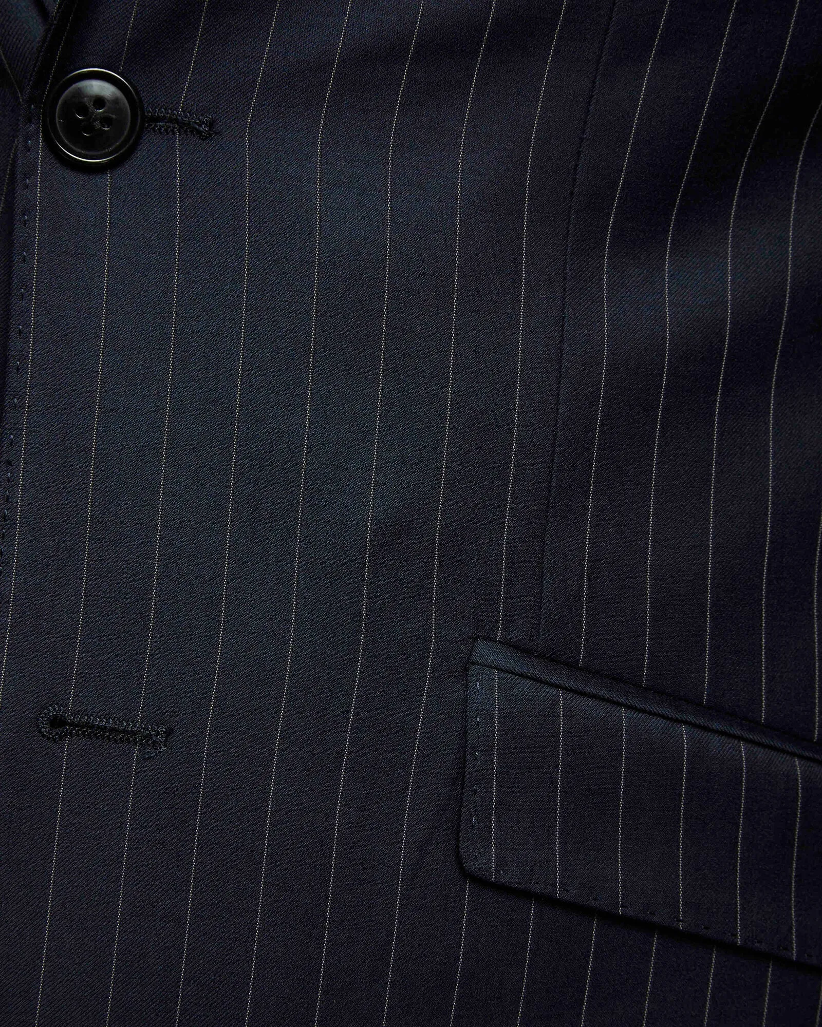 Big Guys Navy 2 Trouser Pinstripe Wool Suit Set