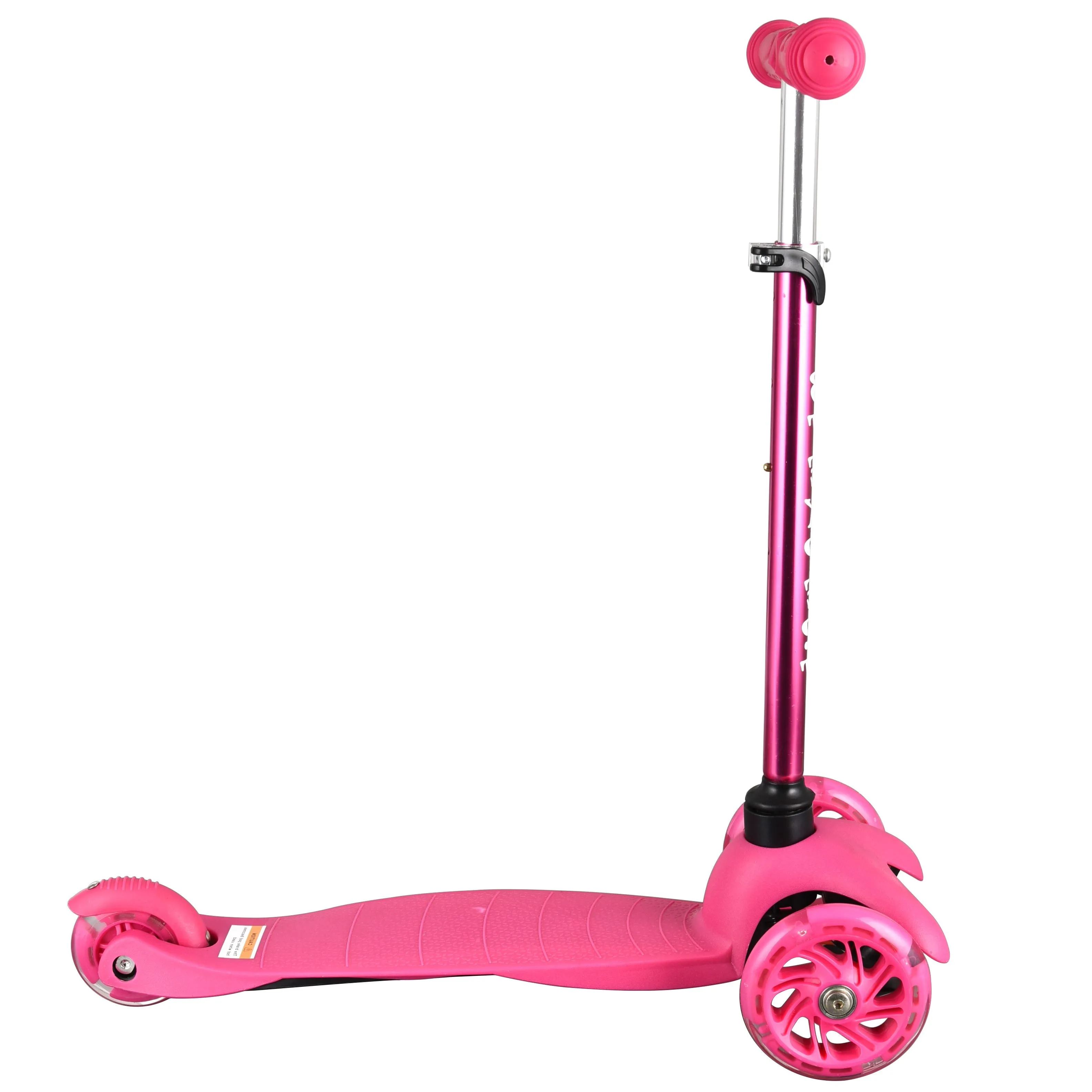 BTEXPERT Indoor Outdoor Height Adjustable and T-Bar Kids Mini Kick Scooter LED 3 Lights Wheels Ages 3 YEARS AND UP