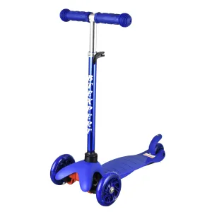 BTEXPERT Indoor Outdoor Height Adjustable and T-Bar Kids Mini Kick Scooter LED 3 Lights Wheels Ages 3 YEARS AND UP