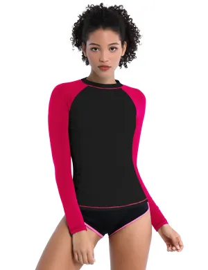 BUBBLELIME 84P/16S Long Sleeve Rashguard for Women Mix Color_Jogging