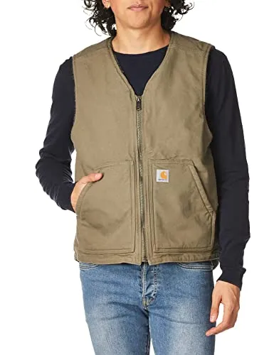 Carhartt 104394 Men's Relaxed Fit Washed Duck SherpaLined Vest