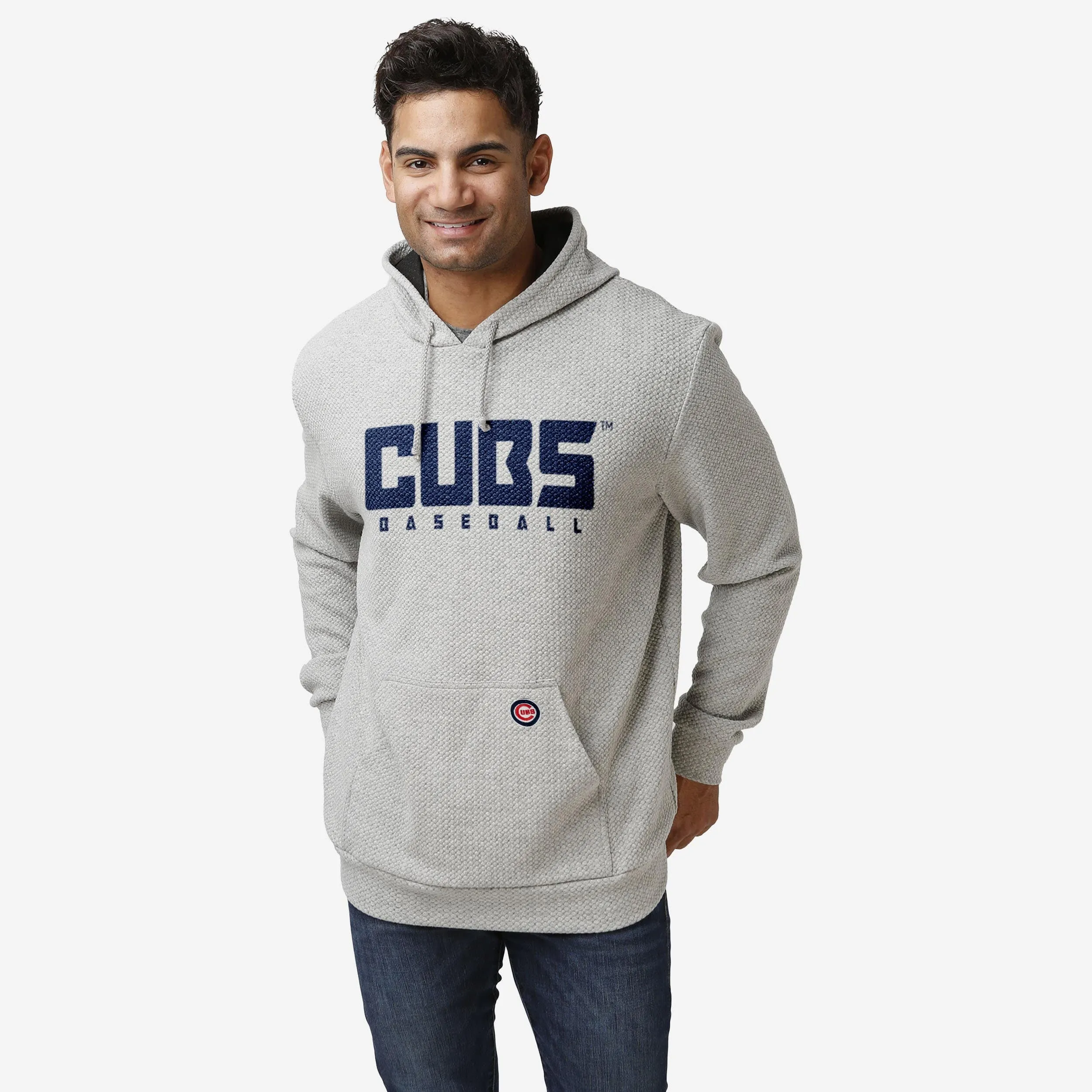 Chicago Cubs Gray Woven Hoodie