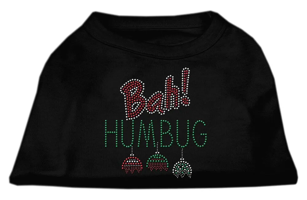 Christmas Pet Dog & Cat Shirt Rhinestone, "Bah Humbug"