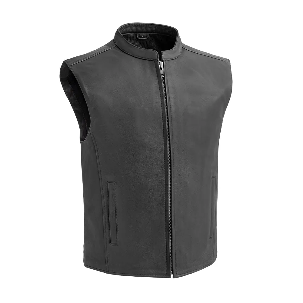 Club House Men's Leather Motorcycle Vest - Extreme Biker Leather