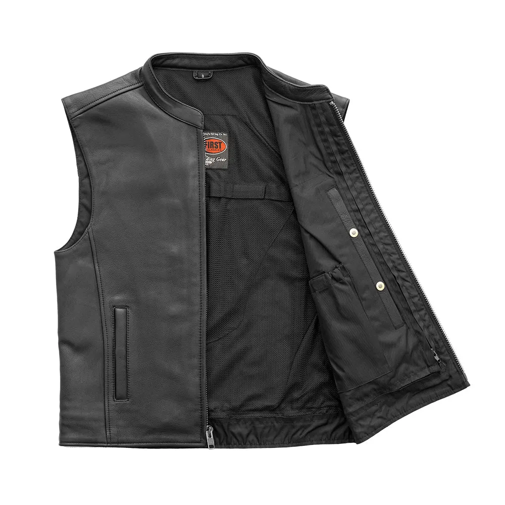 Club House Men's Leather Motorcycle Vest - Extreme Biker Leather