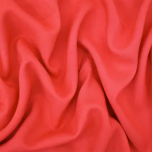 Coral Red Solid Rayon Challis Woven Fabric