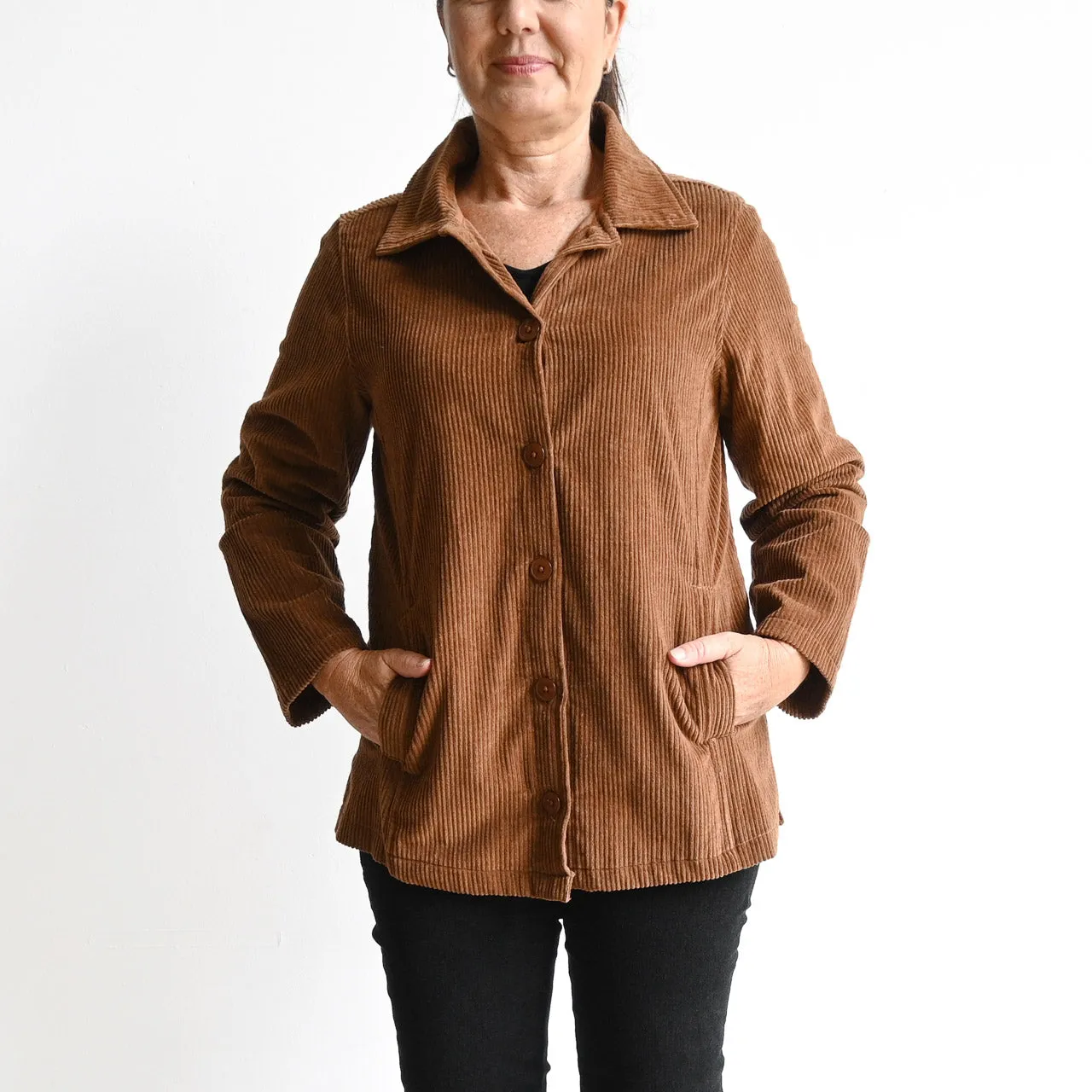 Corduroy Shirt Jacket by Orientique Australia - 22909