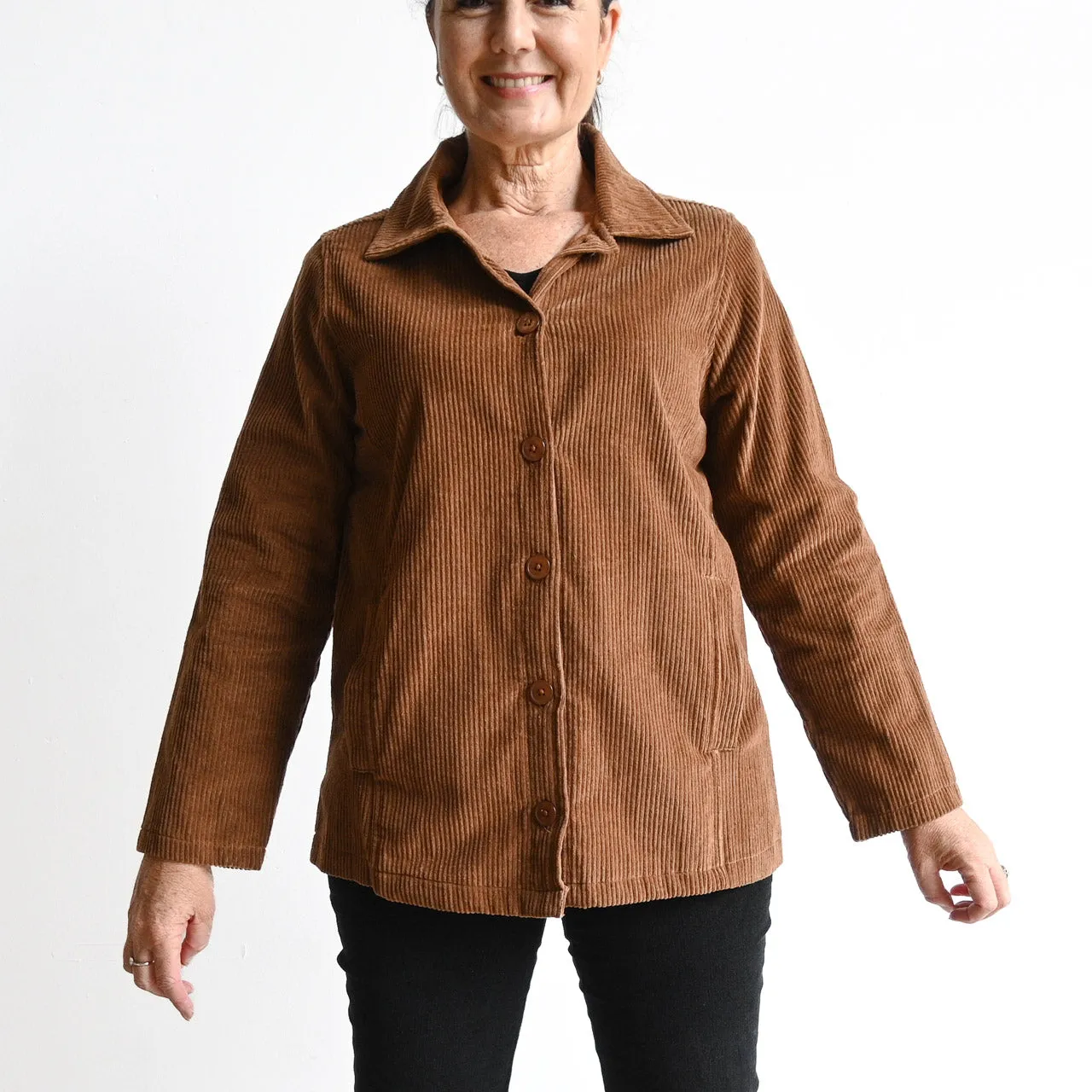 Corduroy Shirt Jacket by Orientique Australia - 22909