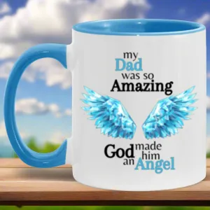 Dad Angel Accent Mug 11oz