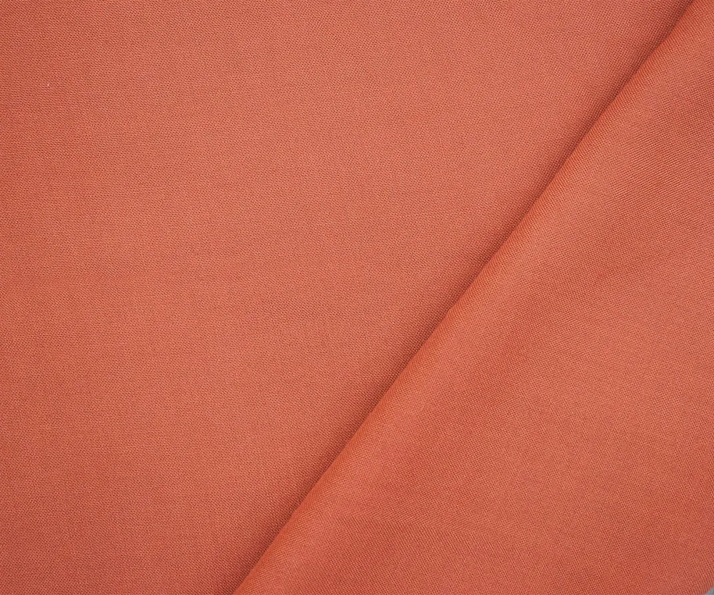 Deep Apricot Pink Solid Challis Woven Fabric