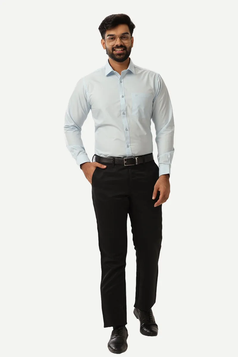 Denmark - Light Blue Formal Shirts for Men | Ariser