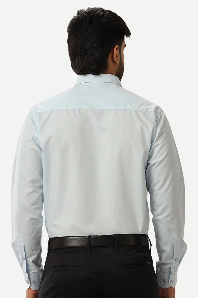 Denmark - Light Blue Formal Shirts for Men | Ariser