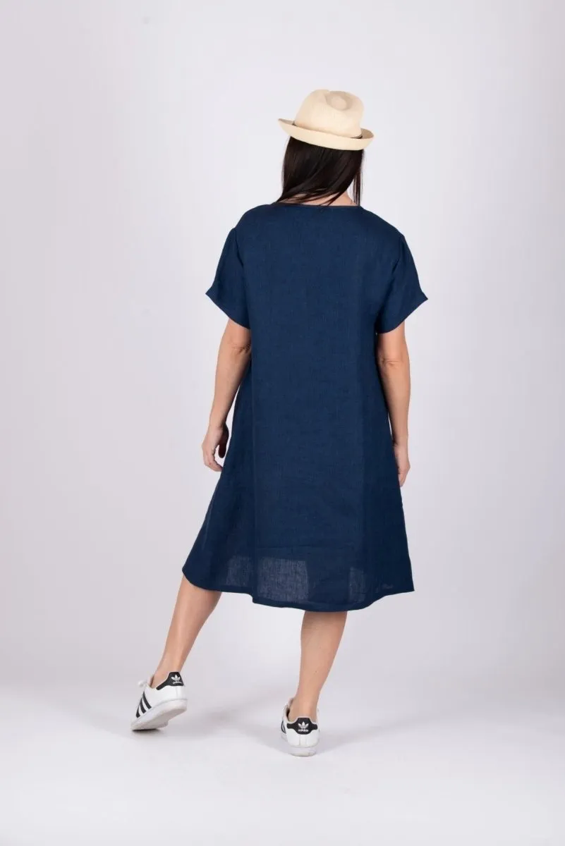 ELVIRA Midi Linen Dress