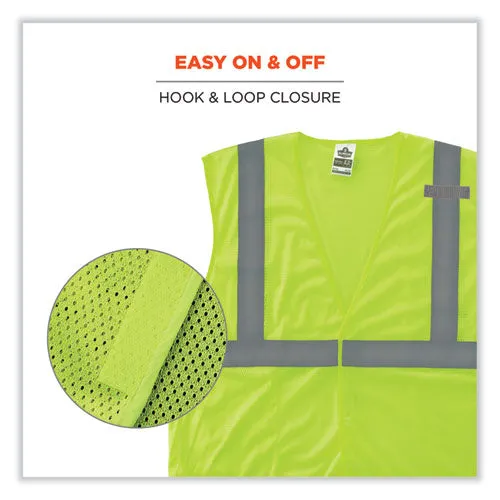 Glowear 8210hl-s Single Size Class 2 Economy Mesh Vest, Polyester, Small, Lime, Ships In 1-3 Business Days