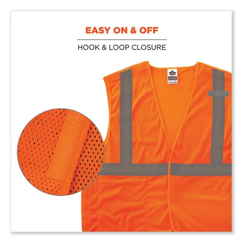 Glowear 8215ba-s Single Size Class 2 Economy Breakaway Mesh Vest, Polyester, 2x-large, Orange, Ships In 1-3 Business Days