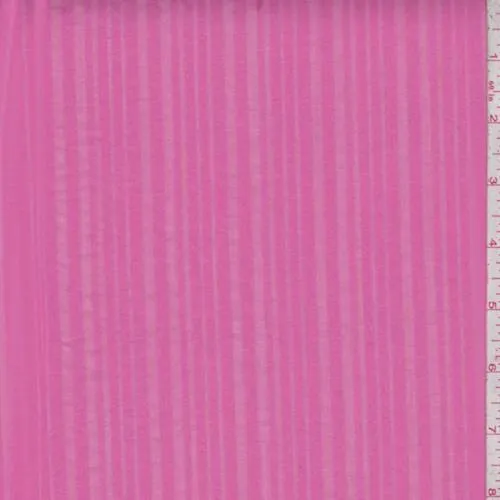 Hot Pink Burnout Stripe Cotton Fabric