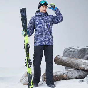 Hotian Men Ski Set Insulated Jacket & Bib Pants Waterproof