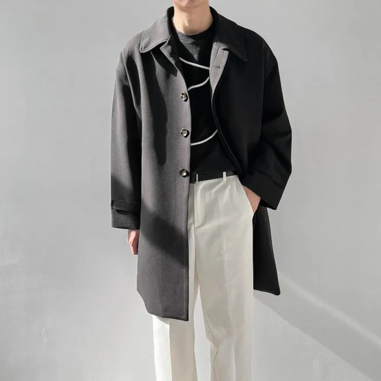 [Korean Style] 2 Colors Single Breasted Trench Coats