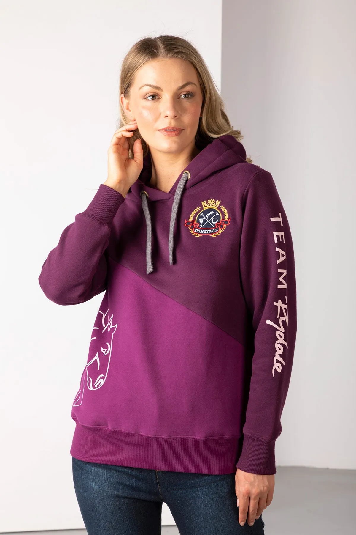 Ladies Diagonal Overhead Hoody