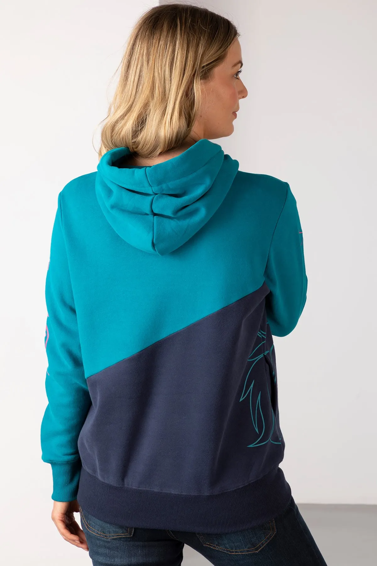 Ladies Diagonal Overhead Hoody