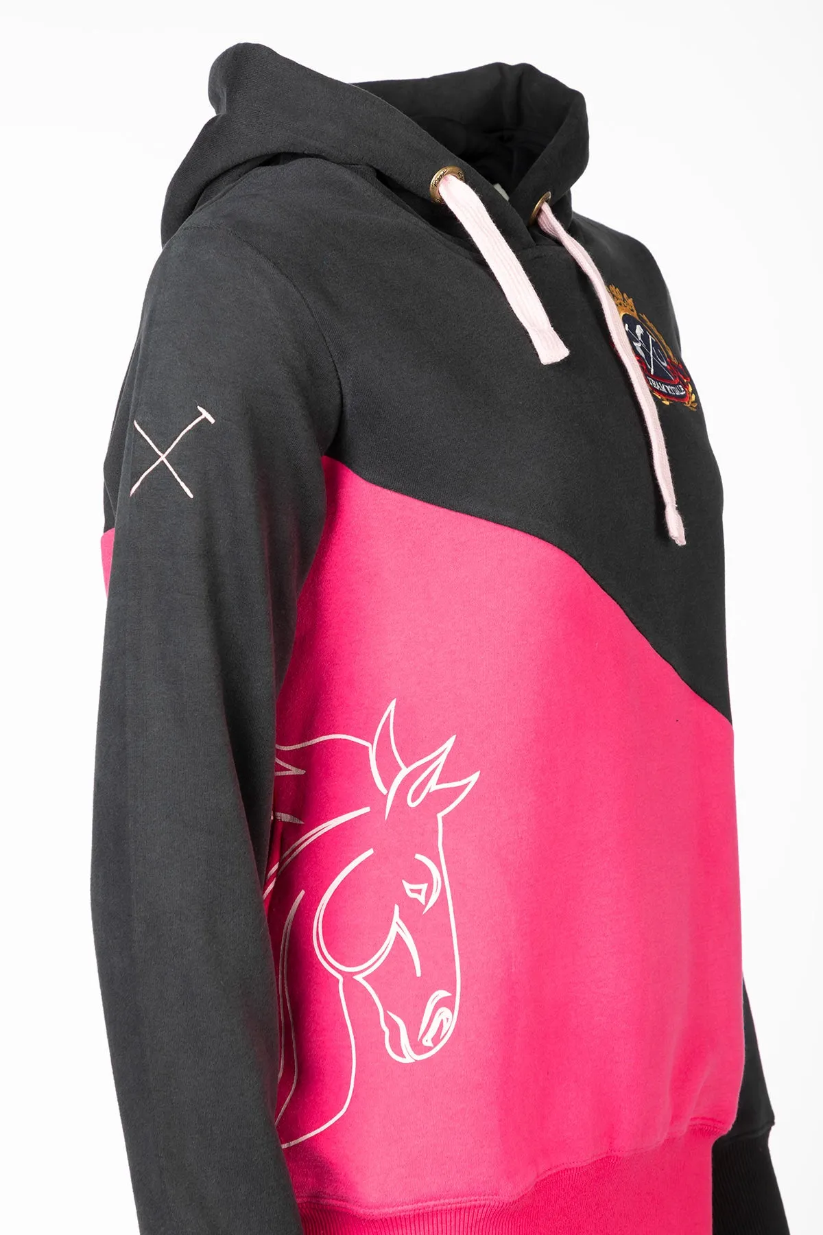 Ladies Diagonal Overhead Hoody