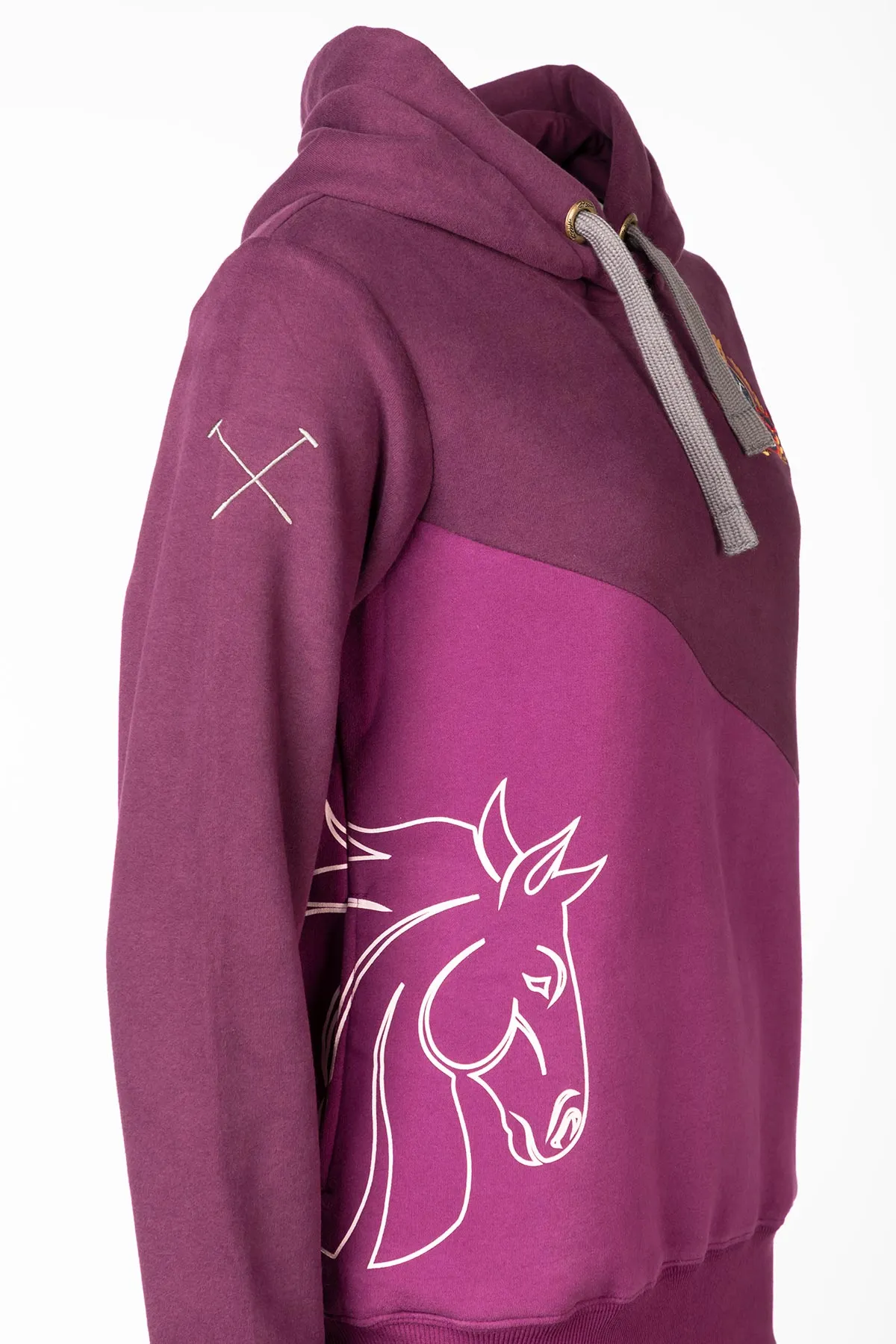 Ladies Diagonal Overhead Hoody