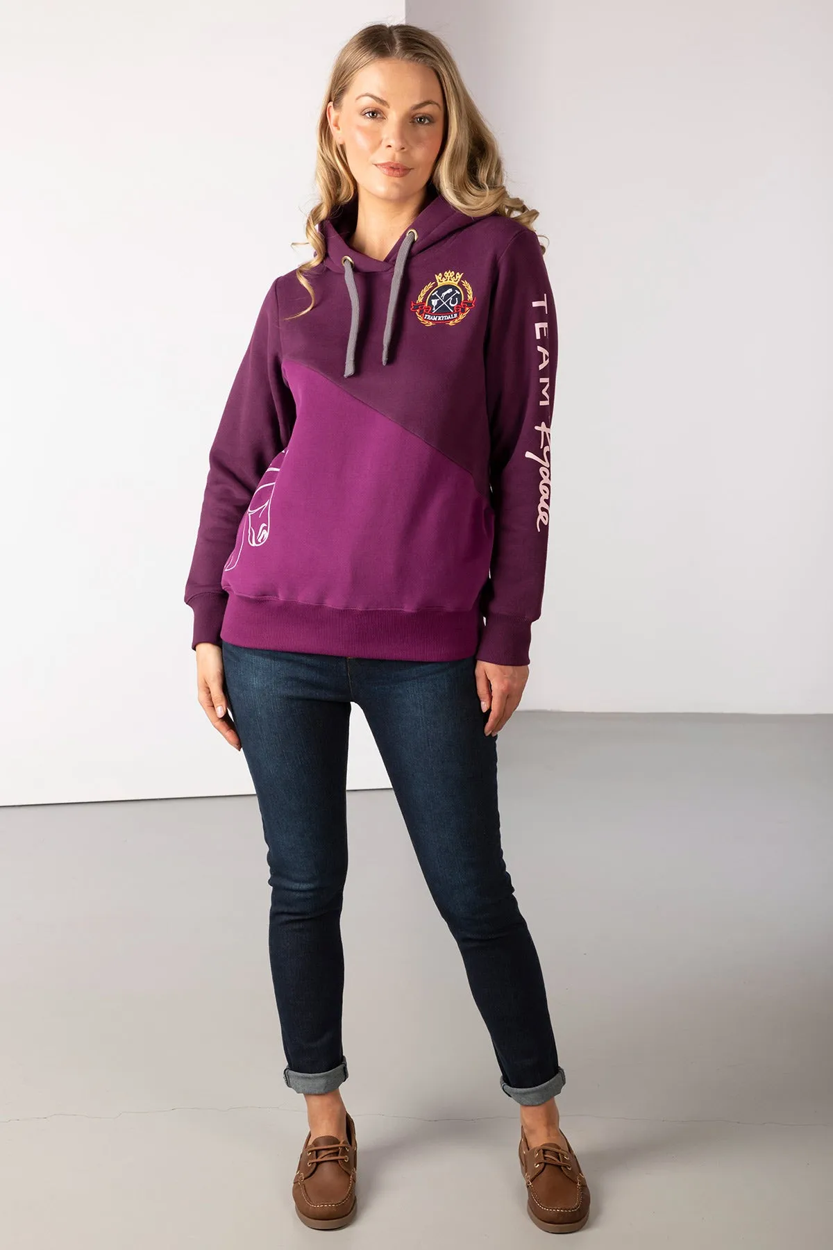 Ladies Diagonal Overhead Hoody