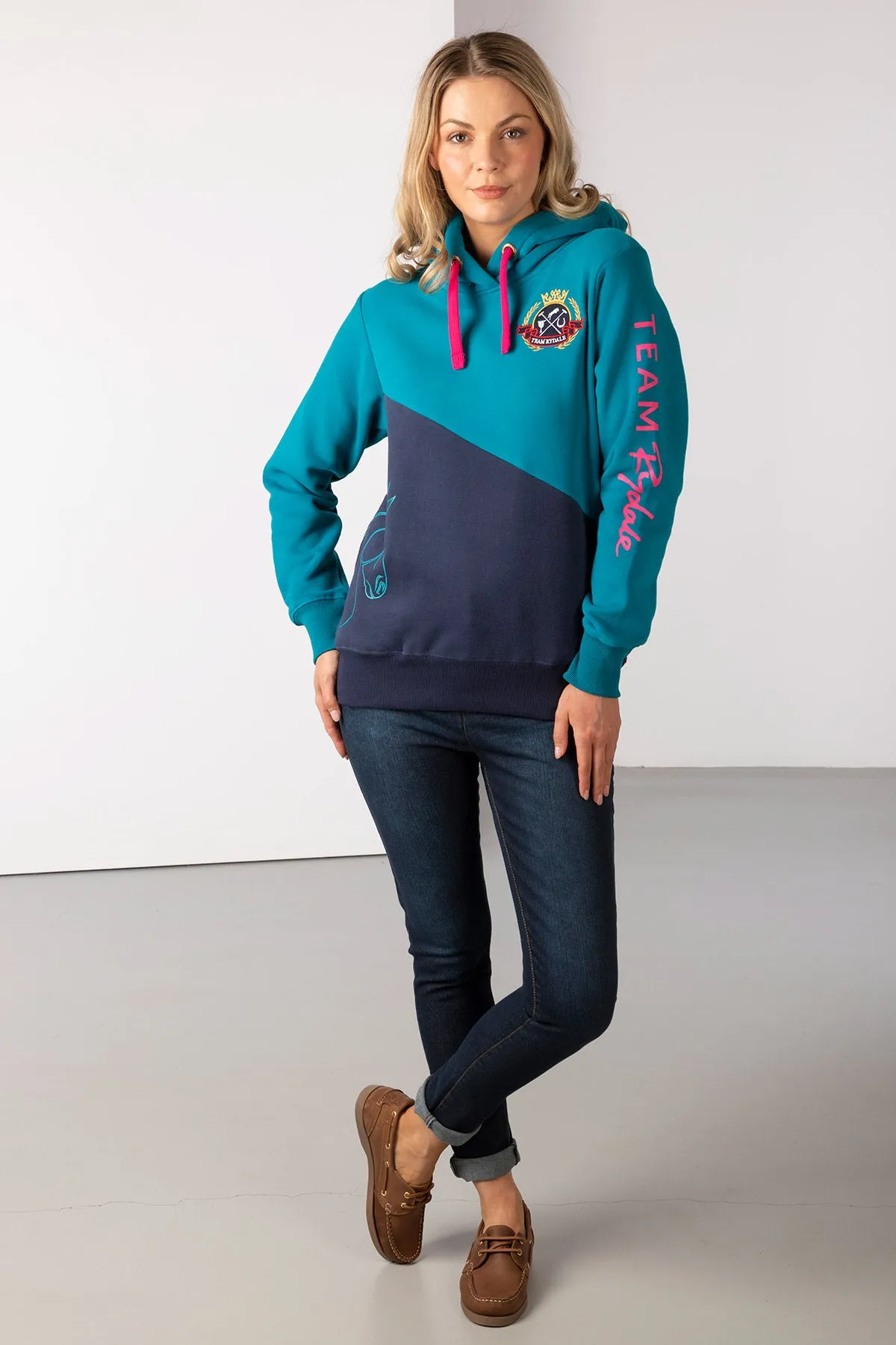 Ladies Diagonal Overhead Hoody