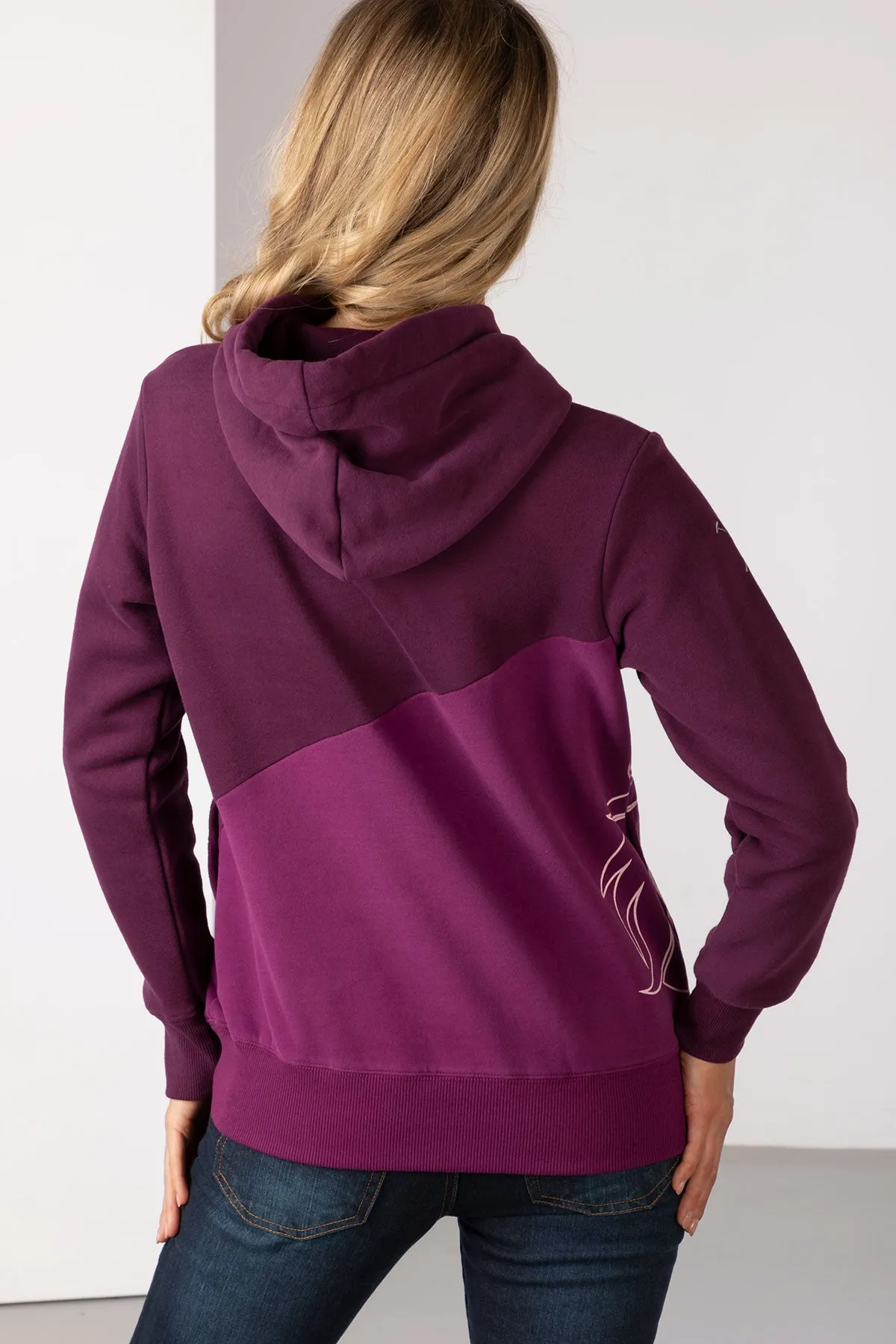 Ladies Diagonal Overhead Hoody