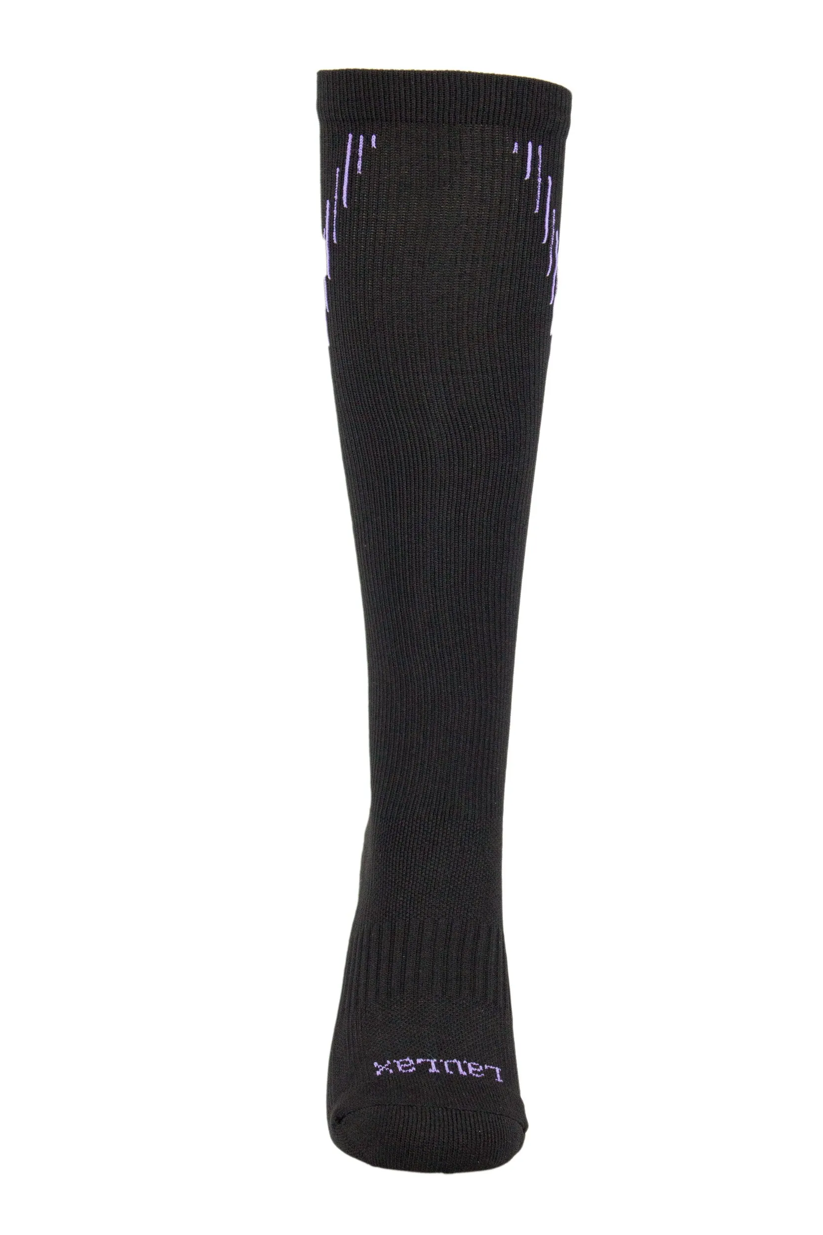 Laulax Ladies 1 Pair Knee High Compression Running Socks, Black, Size 6-9