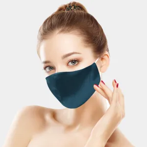 Lisette Blue Green Silky Satin Fashion Mask