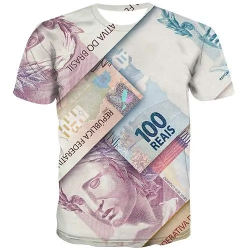 Money T shirts Men Geometric Tshirts Casual Art T-shirts 3d Harajuku T-shirts Graphic Gothic Tshirt Anime Short Sleeve Hip hop