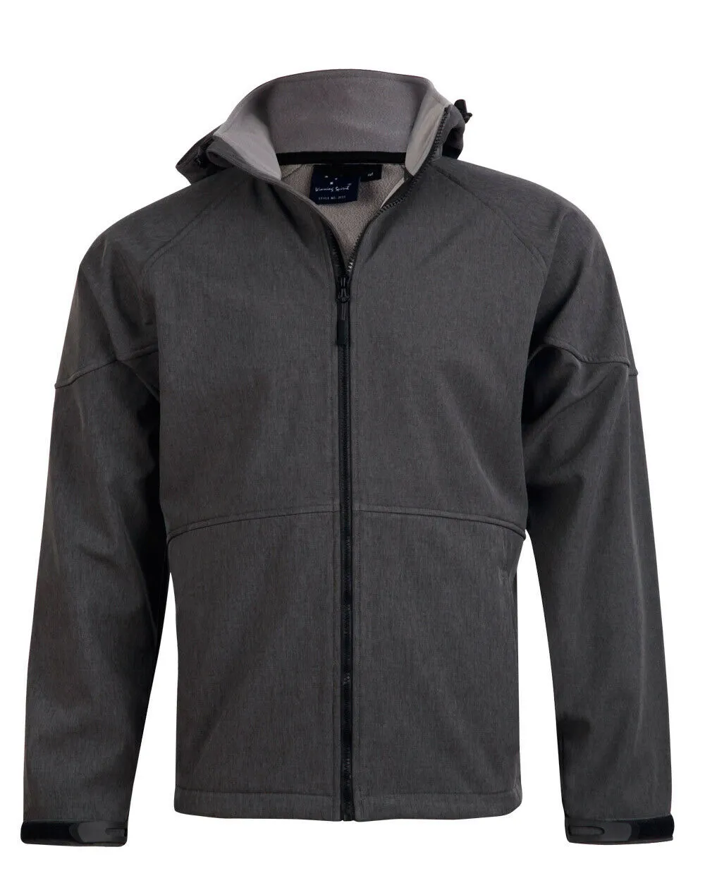 New Mens Aspen Softshell Hooded Jacket Warm Work Everyday Hood Soft Shell Pocket