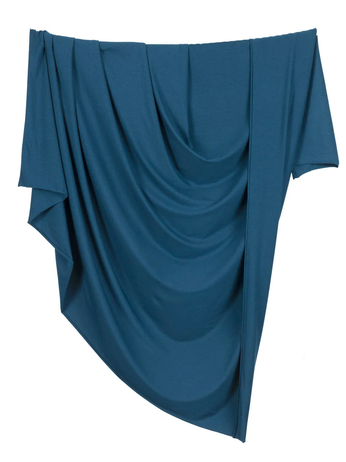 Organic Cotton   Tencel Stretch Knit Jersey - Deep Teal