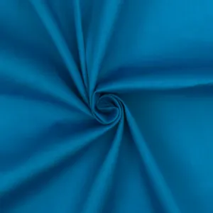 Party Blue Solid Stretch Cotton Poplin Woven Fabric