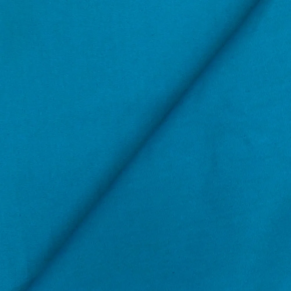 Party Blue Solid Stretch Cotton Poplin Woven Fabric