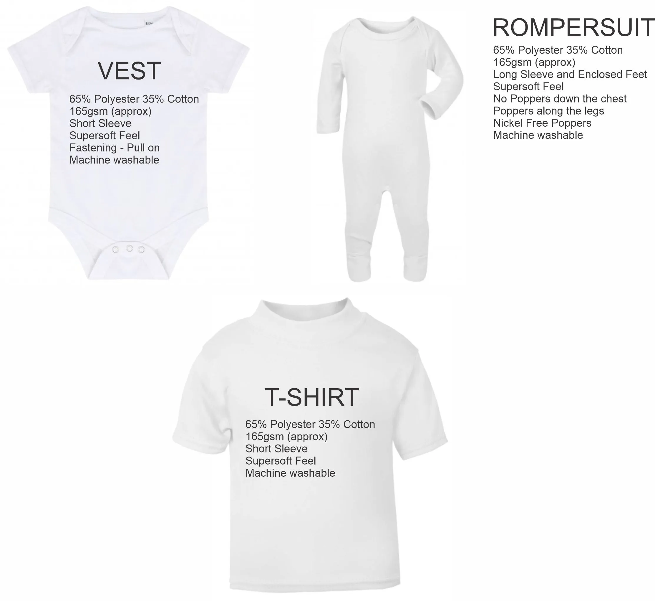 Personalised New Baby Outfit, Coming Home outfit, Baby Announcement Rompersuit or Vest -  WP Balloon