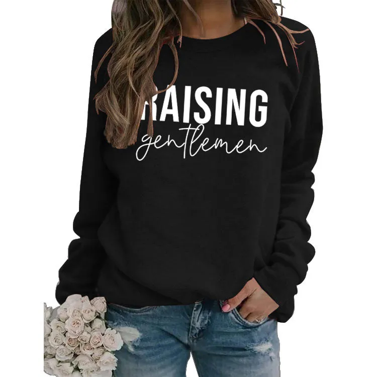 RAISING Gentlemen Printed Round Neck Sweater Long Sleeve