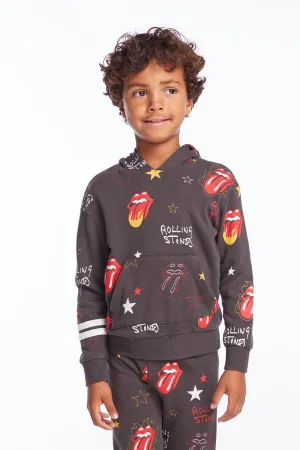 Rolling Stones Tongue Logo Stars Boys Pullover Hoodie