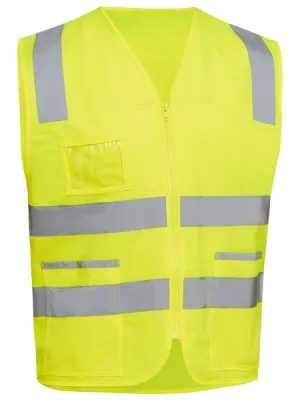 Taped Hi Vis Safety Zip Vest - BV0341T