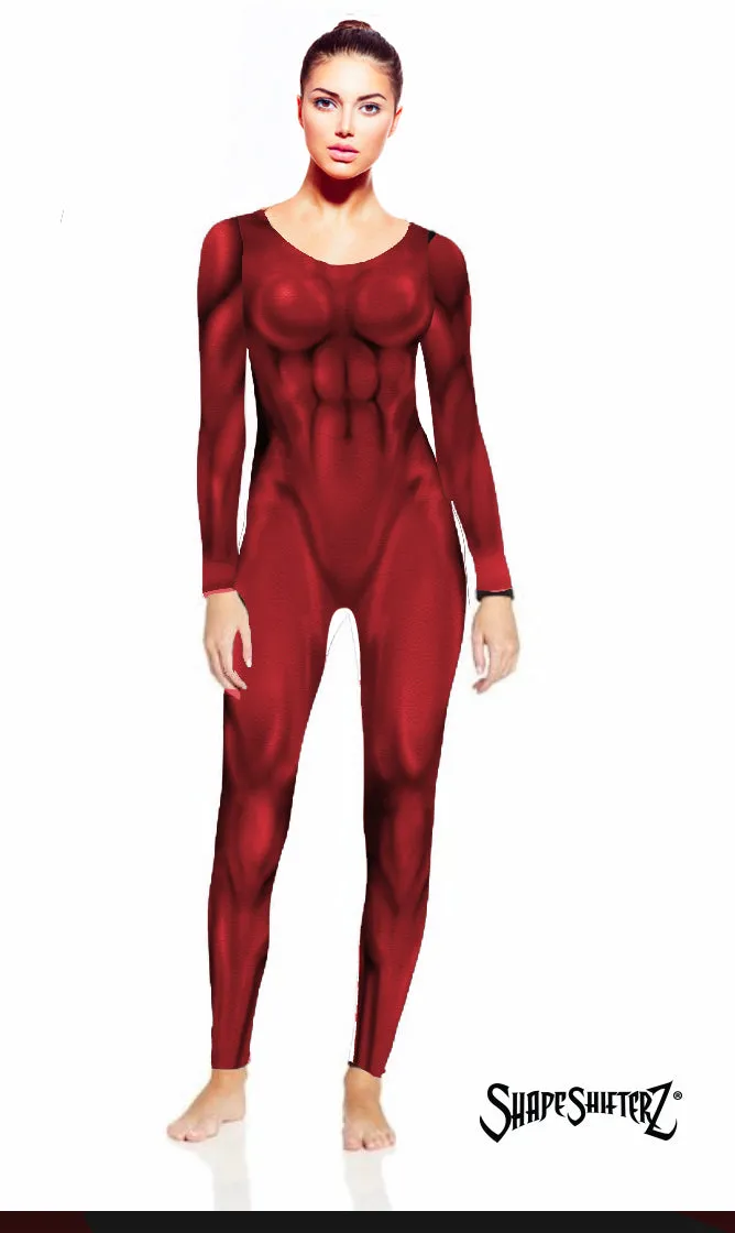 The Original Women's SuperSuit! Low Scoop Neck Pull Up Catsuit - No Zipper