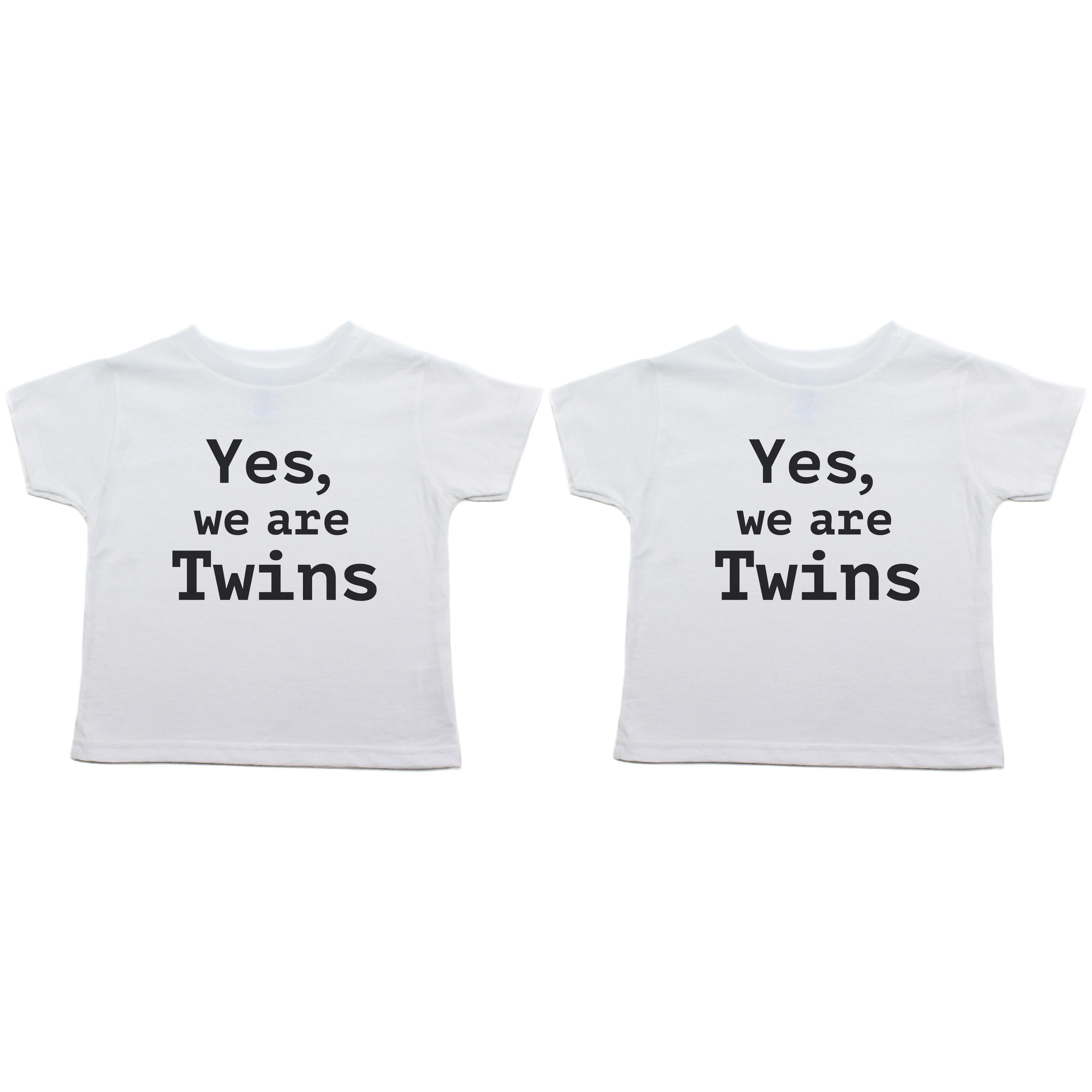 Twin Set Yes, We are Twins Toddler Short Sleeve T-Shirt