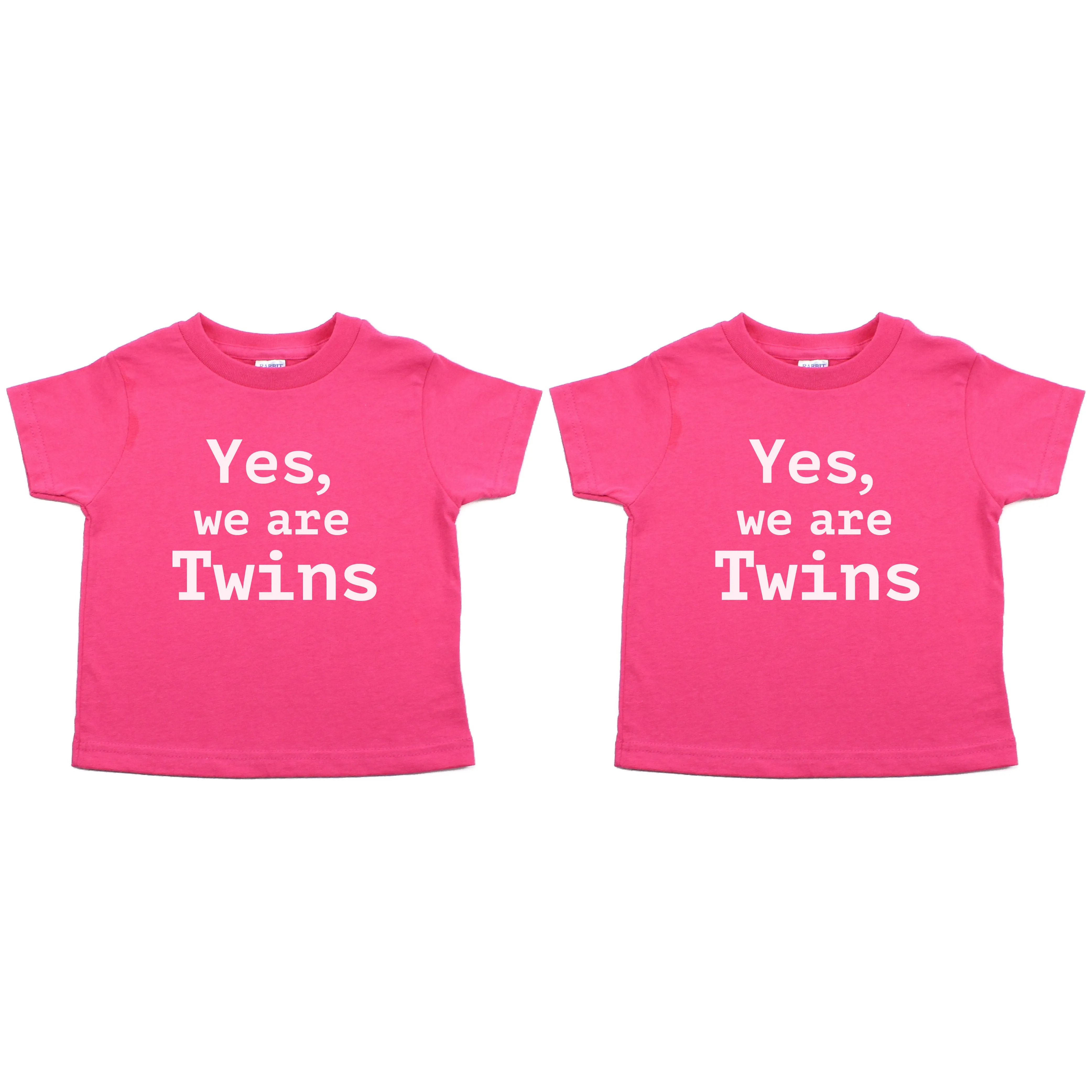 Twin Set Yes, We are Twins Toddler Short Sleeve T-Shirt