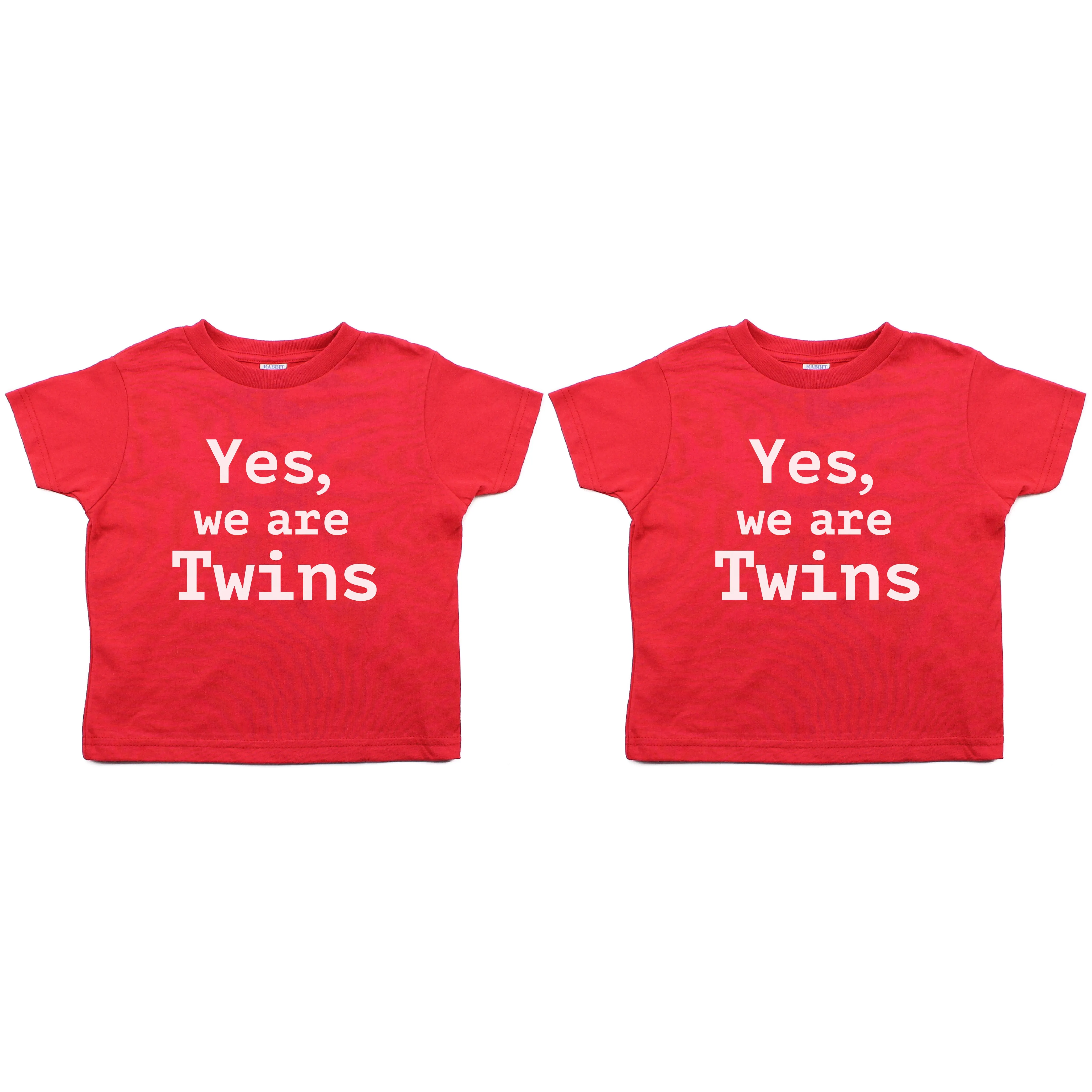 Twin Set Yes, We are Twins Toddler Short Sleeve T-Shirt