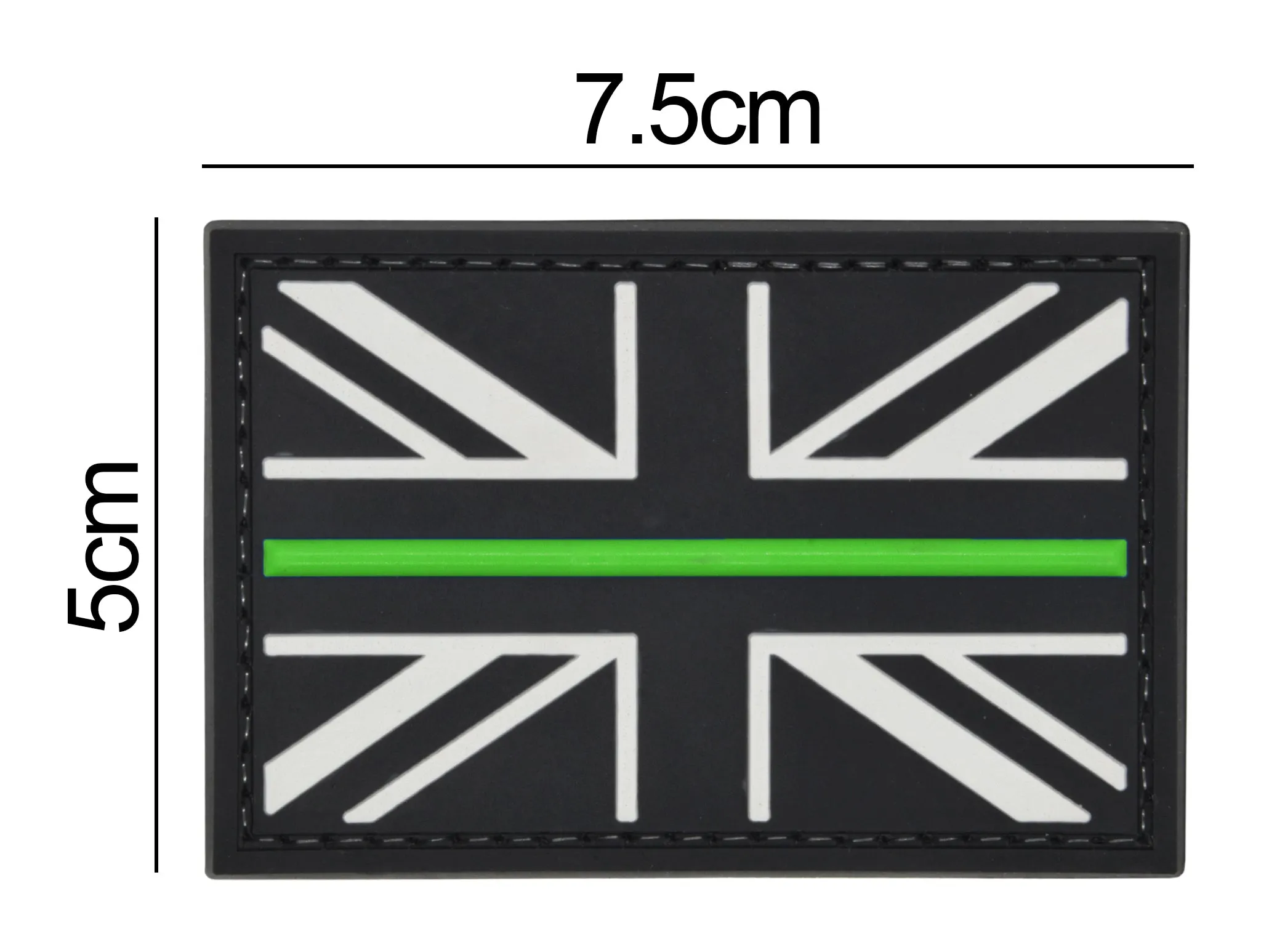 UK Flag Green Line Patch