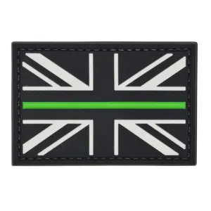 UK Flag Green Line Patch