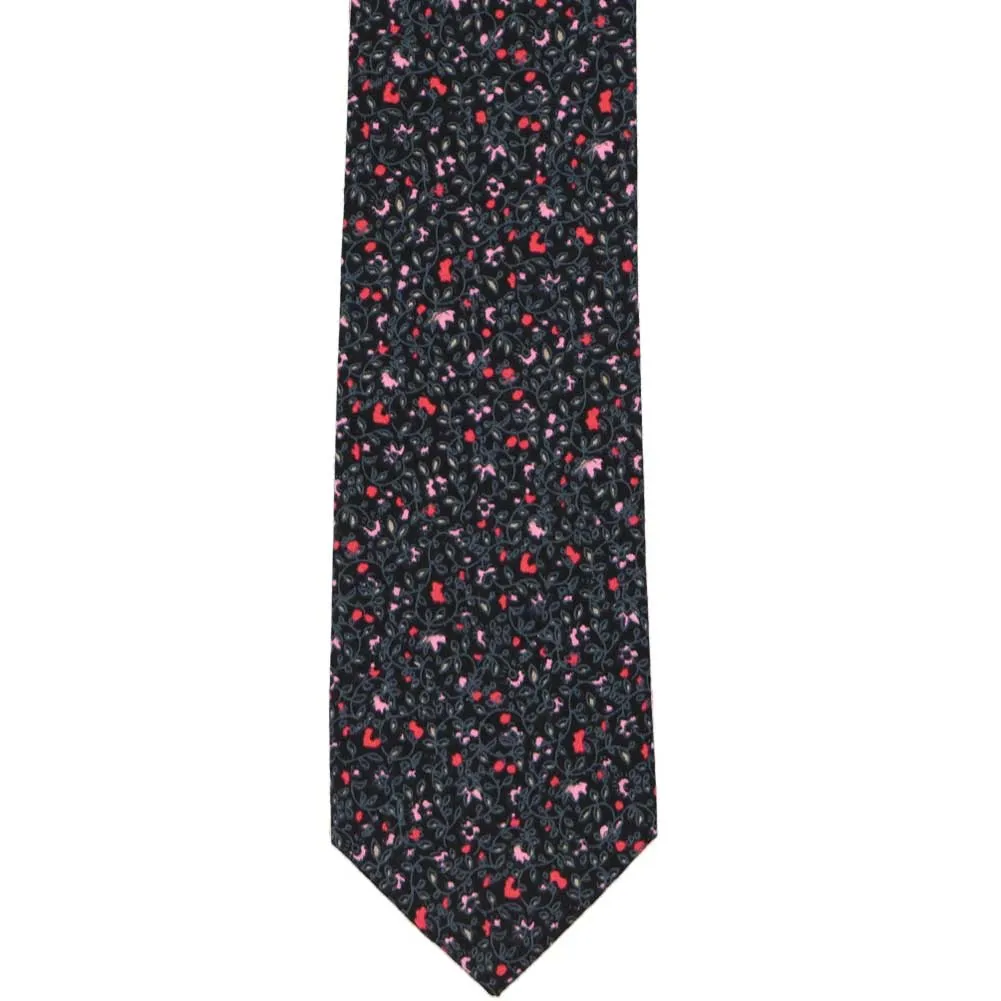 Ukiah Floral Cotton Slim Tie, 2.5" Width